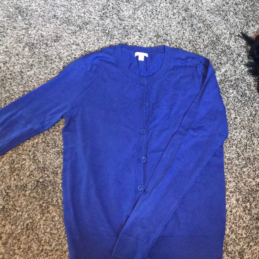 Purple-blue cardigan